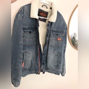 Superdry mens sherpa lined jacket size XL